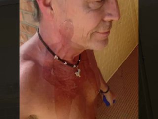 Public nudity and exhibitionist jack off in public park restroom for Alan's birthday today!