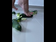 Preview 4 of Cucumbers crush under my toes