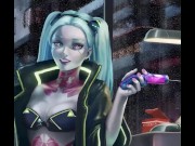 Preview 1 of Rebecca cyberpunk breast expansion