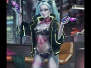 Preview 4 of Rebecca cyberpunk breast expansion