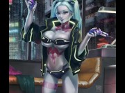 Preview 5 of Rebecca cyberpunk breast expansion