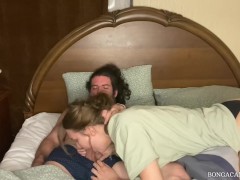 Ночевка с мачехой закончилась слюнявым отсосом (with subs) 7/16