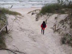 After breakfast she deserves a massage until her juice comes. Holiday Baltic Sea Poland.