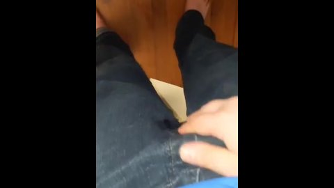 Desperate wetting in my jeans and hand on floor (No towel) REQUESTED