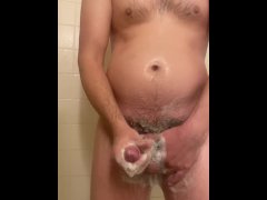 Hot dad masturbating in the shower