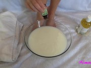 Preview 1 of How Goddess gets her feet ready for a foot bukkake cumshots