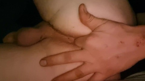 Fingering tight ass before bed