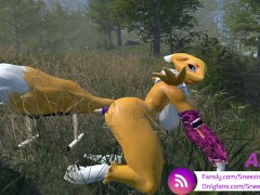OwO is a sex machine in the woods?! Cum see with Fansly Exlusive Teaser
