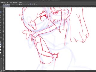 Masturbating my friend in the classroom - FANART - SPEEDPAINT 🤫💚