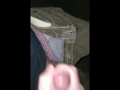 Milking my own cock and shooting a fat load