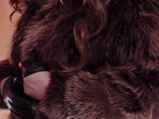 ASMR Mistress: Fur Coat Fetish, Clowly Erotic Movements and Leather Gloves CloseUps (Arya_Grander)