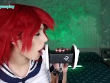 HOT COSPLAY GIRL DO ASMR AS RIAS GREMORY / EAR LICKING