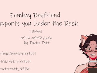Femboy Boyfriend Supports you under the Desk || [m4m] [hentai Audio] Erotic Audio PREVIEW