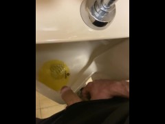 Found another private family restroom at rich club messy naughty pissing moaning desperate shy