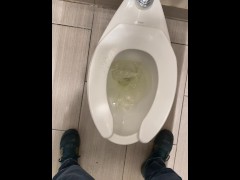 Grocery shopping with step family desperate to piss almost loud moaning huge relief public restroom