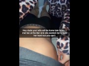 Preview 2 of Cheating wife fucks Guy after Bar on Snapchat Cuckold