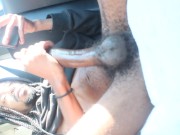 Preview 5 of Teen Stroking Hard Dick in Car Pt. 3