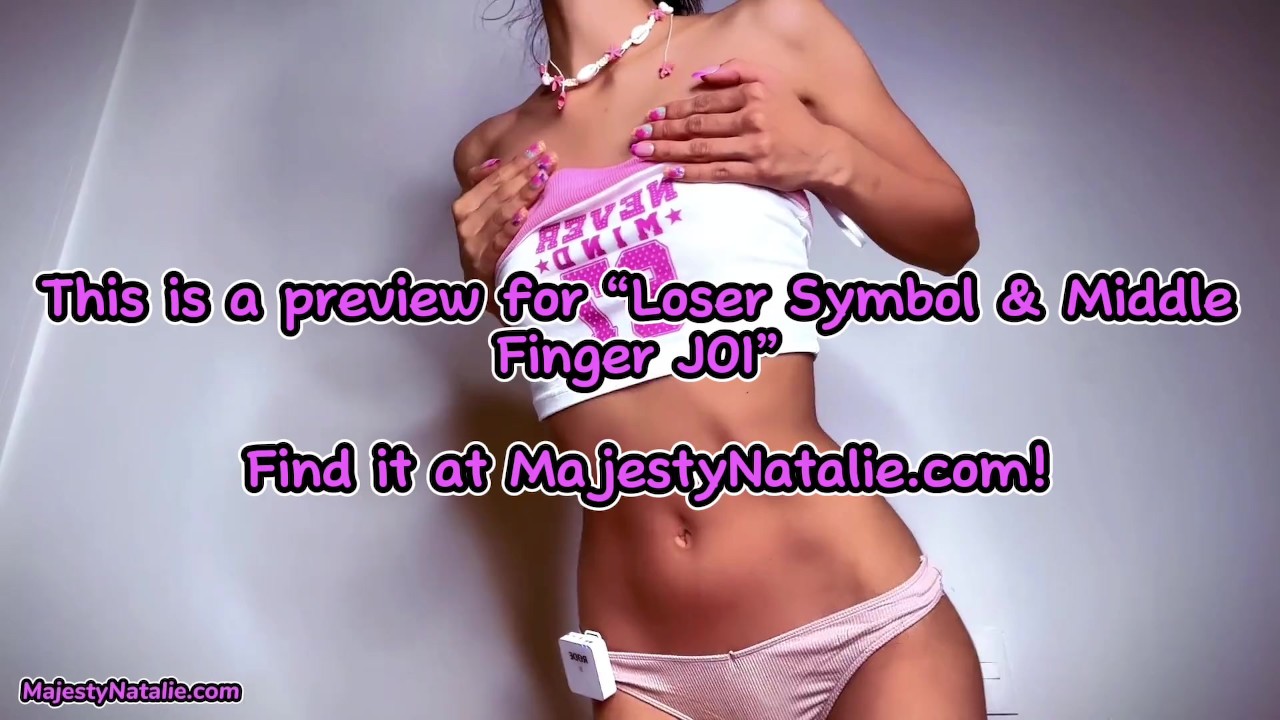 Loser Symbol and Middle Finger JOI - Femdom POV - Petite Domme Humiliation  Goddess Femdomme - Pornhub.com