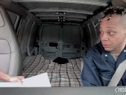 Preview 3 of Interracial BBC Fuck In A Van for Big Tits Hitchhiker Ella Reese and Donny Sins