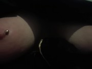 Preview 2 of Trying out painful tight bdsm clamps on my pierced nipples part one