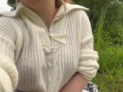 Preview 5 of pov: i'm masturbating outdoor and try not get caught