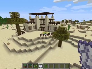 minecraft, desert villa, 60fps, tutorial