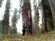 Preview 1 of Pony gets blowjob in the woods