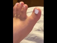 Cute white toes feet