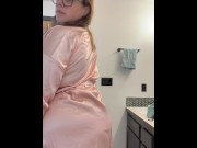 Preview 2 of Get ready with me BBW stepmom milf lotion me down