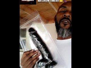 big black cock, vertical video, ebony, dildo