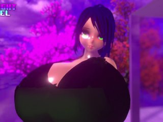 cartoon, big boobs, breast expansion, 60fps
