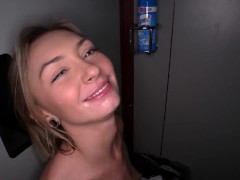 Petite Blonde Gloryhole - Screenshot 16 of 16 - Gloryholeswallow