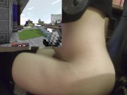 Preview 6 of Femboy fucks himself with tail plug while playing Minecraft bedwars