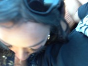 Preview 5 of Drop Dead Gorgeous Ebony Babe Gives Head in F8 Ferrari Spyder- Harley Dean- TT S0E0