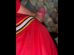 Italian guy pulls out his dick at work secretly