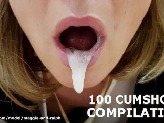 100 Mal Geschluckt ZUSAMMENSTELLUNG, Blowjob, Abspritzen, Oraler Creampie, Sperma Im Mund