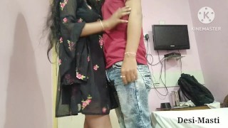 Indian College hot teen girl fuck by her boyfriend in hotel, Romantic blowjob viral mms