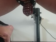Preview 6 of Handsfree Fuckmachine Squirt Assgasm with Pup Caged Bitch Cock