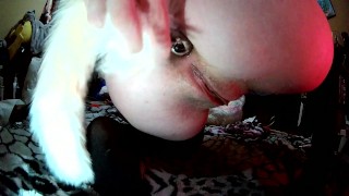 Amateur Foxy Gets A Tent-A-Dildo In Sweet Pussy (w/ Close Up & Anal Play)