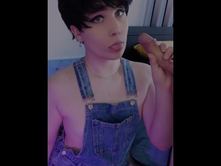 cute femboy pokemon trainer drains cock for rare candies