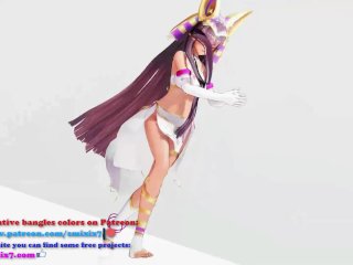 Ramesses_II Kawaii Strike Hentai Undress Dancing Egyptian Girl Model_MMD 3D White_Bangles