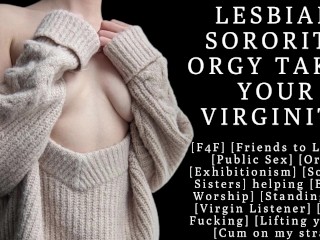F4F | ASMR Audio Porno Voor Vrouwen | Sorority Sisters Nemen Je Maagdelijkheid Op Een Rituele Manier | FtL