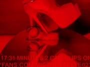 Preview 4 of Mistress Elle in suede pep toe high heels crush cock under red light