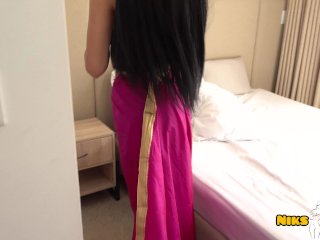 Gorgeous Big Tits Young Desi Bhabhi in Saree Fucked Hard byDevar