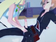 Preview 1 of Pokemon: Gladion Has Threesome With Lusamine And Lillie