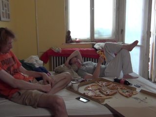 funny, eat pizza, parody, eat