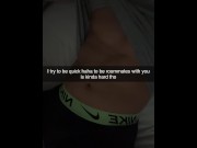 Preview 4 of Cheating Guy fucks horny Roommate on Snapchat