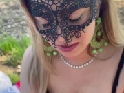 Preview 2 of I meet a slutty blonde at a costume party and I fuck her until I shower her with cum 💦
