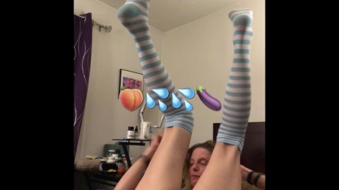 new knee high socks and quick ass