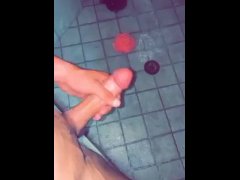 White cock cum shot in the shower short video massive dick